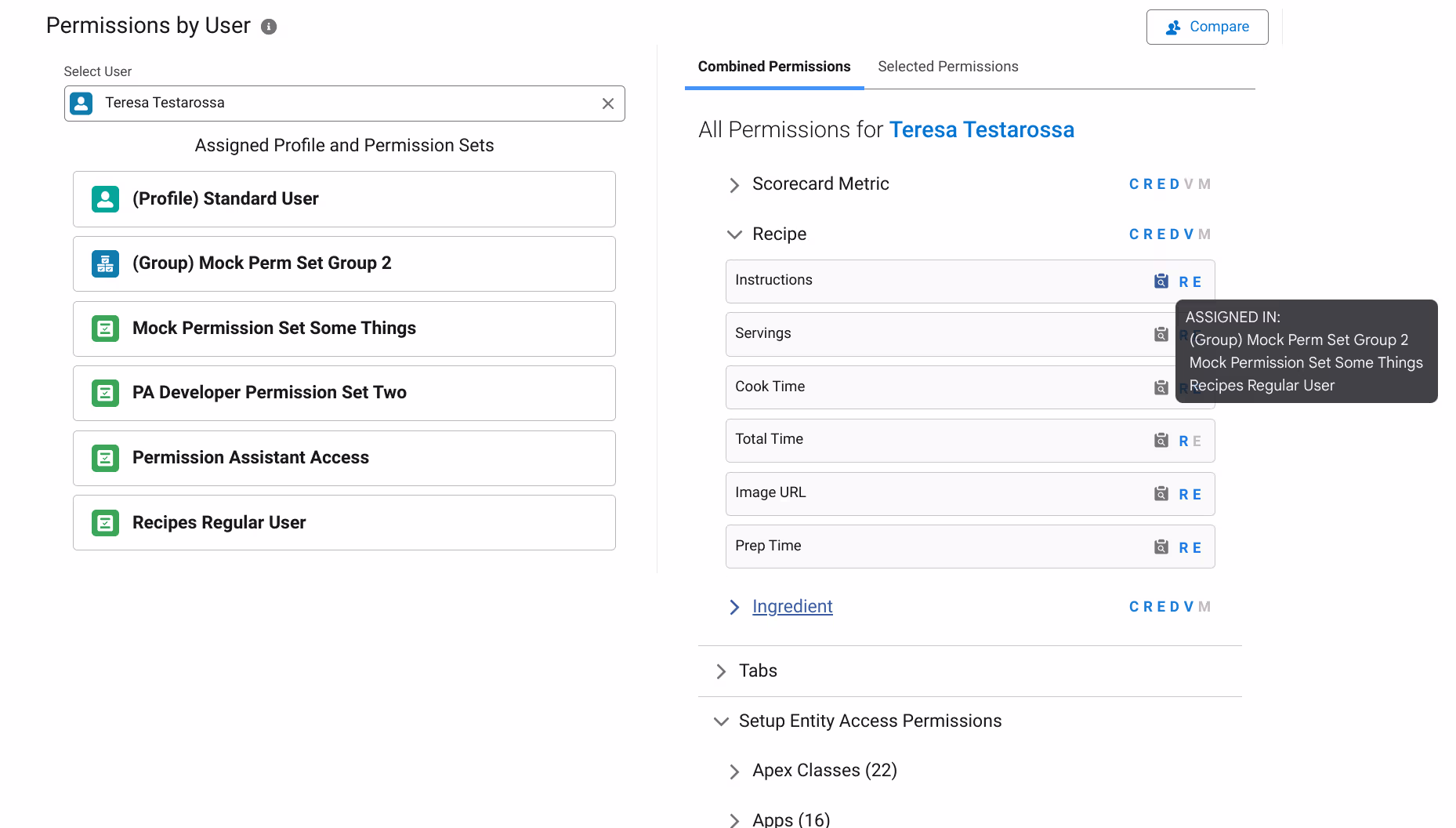 Instantly see where the permission is being assigned.