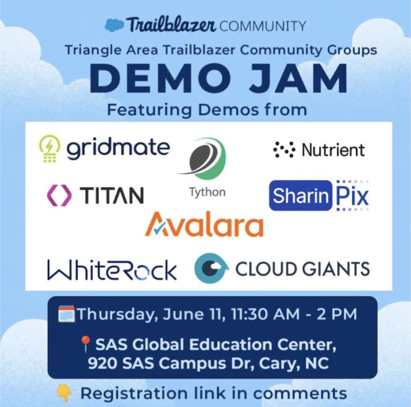 Raleigh DemoJam Hosted by local User Group & Women in Tech organizers